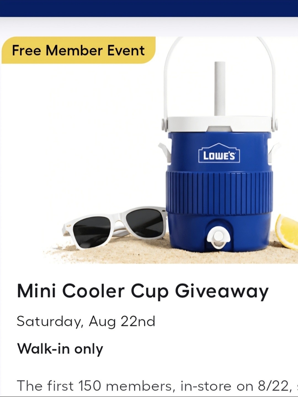 NWT Lowe's Cooler Cup Jug Limited Edition Insulated Beverage Mini- FINAL PRICE - Picture 2 of 4